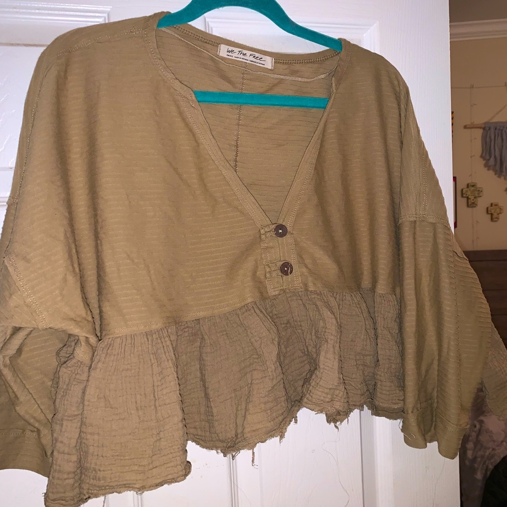 Free people green top